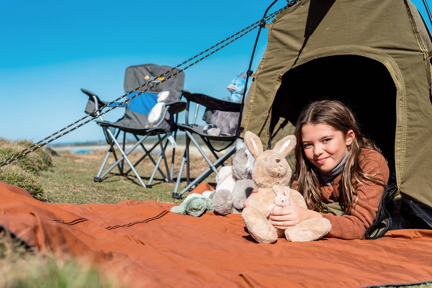 OB Australia - Kip Kangaroo & Baby Joey Soft Toy 43cm