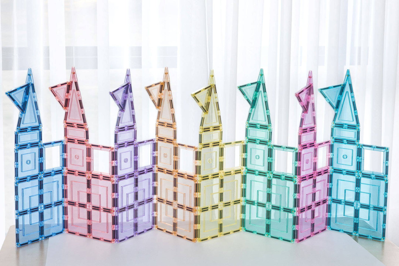 Learn & Grow Magnetic Tiles - Pastel Builders Pack 112 Pc