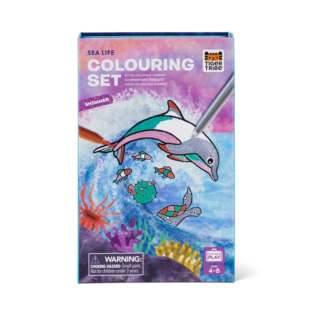 Tiger Tribe - Shimmer Colouring Set Sea Life