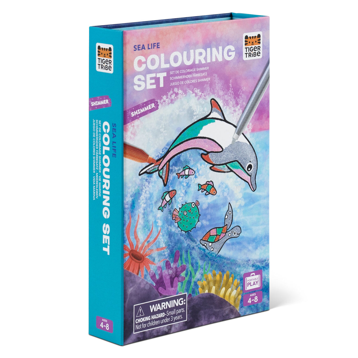 Tiger Tribe - Shimmer Colouring Set Sea Life