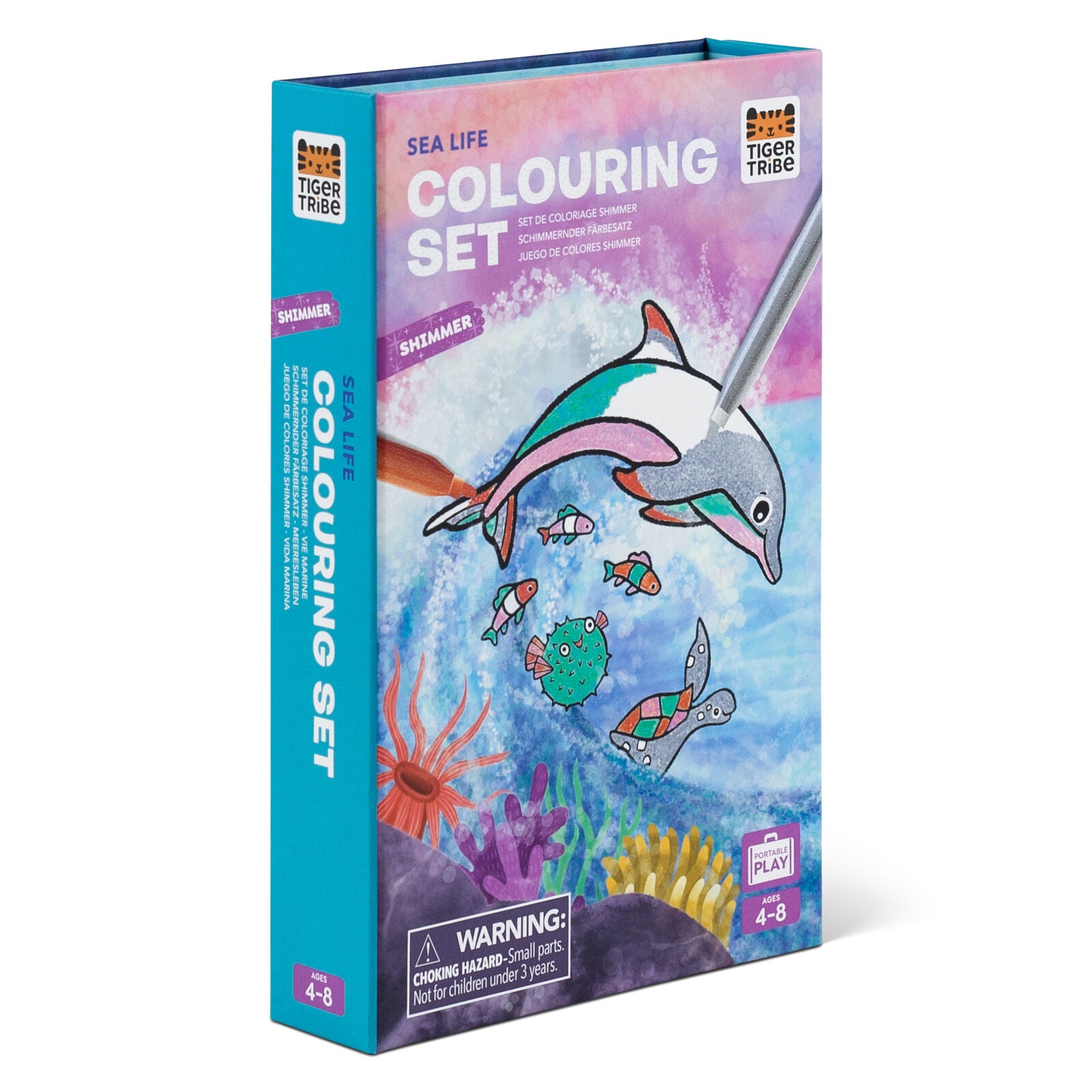 Tiger Tribe - Shimmer Colouring Set Sea Life