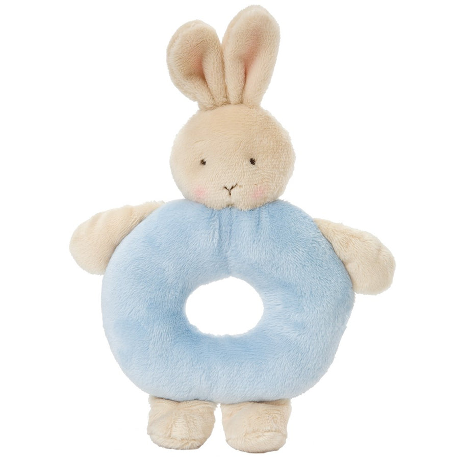 Bunnies by the Bay - Bunny Ring Rattle Blue