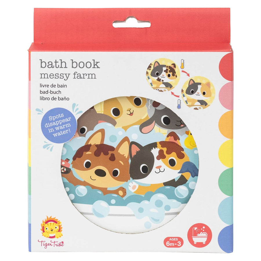 Tiger Tribe Bath Book Messy Farm in box