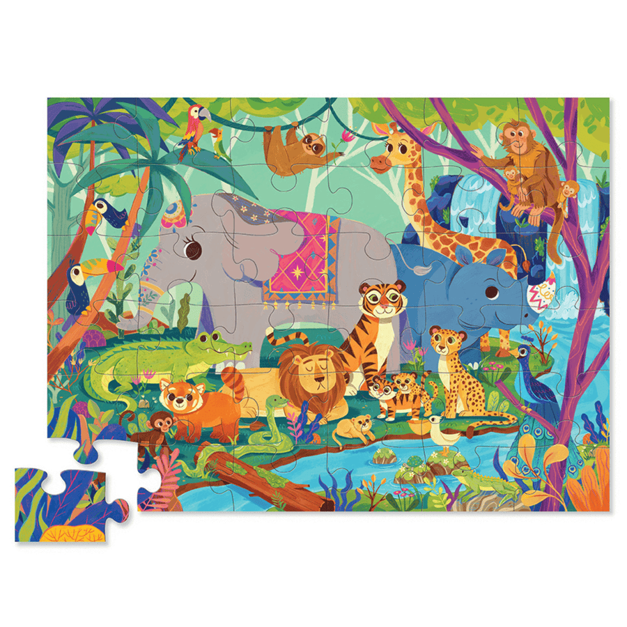 Crocodile Creek - In The Jungle Floor Puzzle 36 Pc