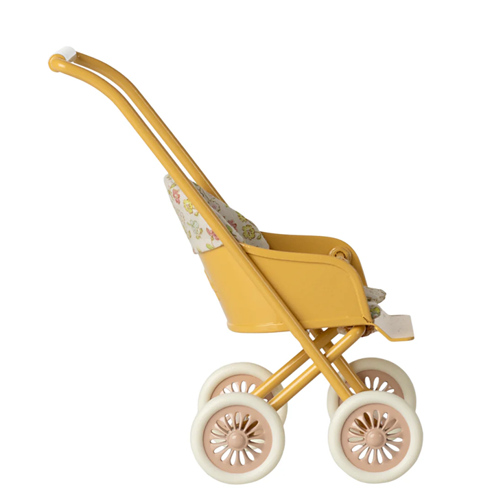 Maileg - Stroller Micro Yellow