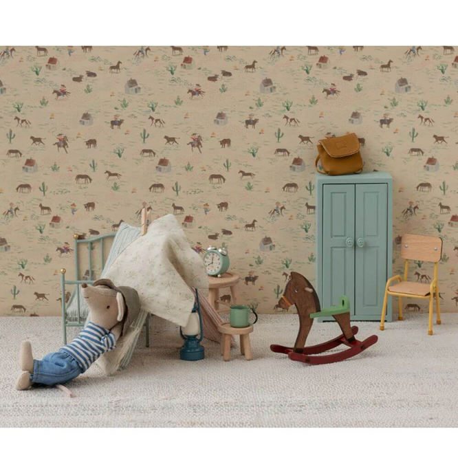 Maileg - Rocking Horse Mouse Dark Brown