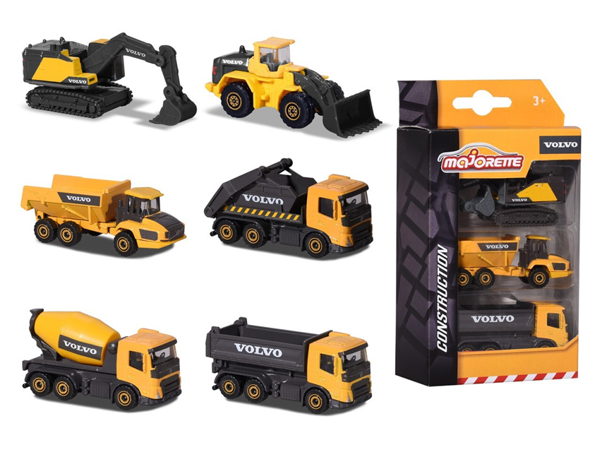 Majorette - Volvo Construction Set - 3 Piece Set