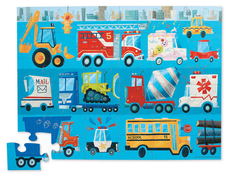 Crocodile Creek - Vehicles Floor Puzzle 36 Pc