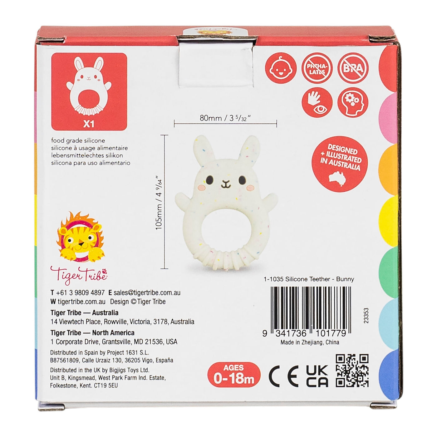 Tiger Tribe - Silicone Teether Bunny