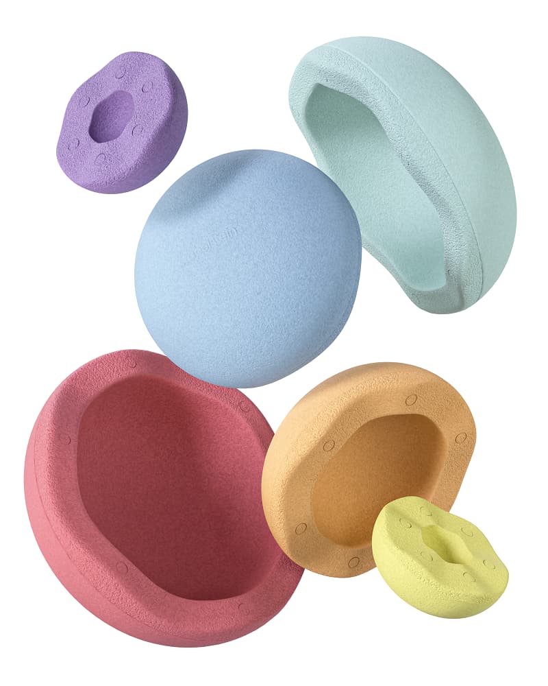 Stapelstein Inside Rainbow Pastel - 6 Pieces 