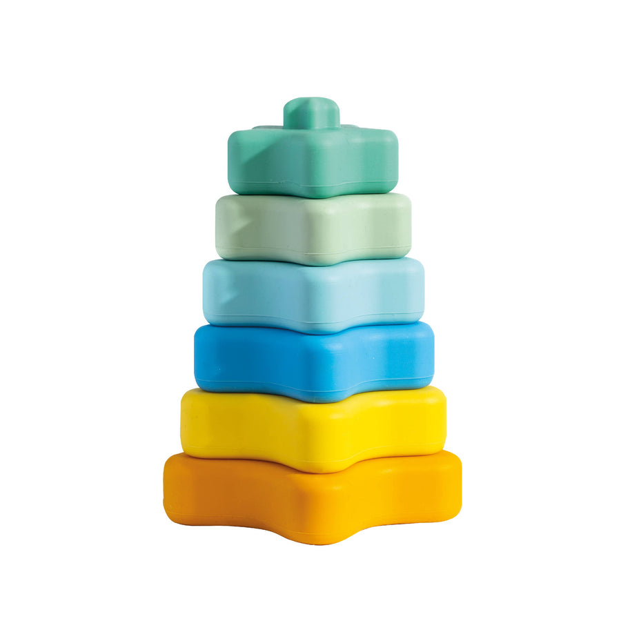 Playground - Silicone Stacking Tower Star - Sorbet