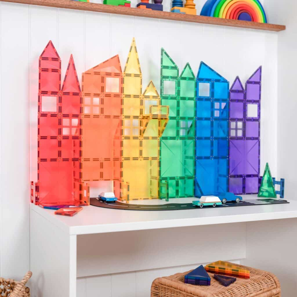 Connetix - Rainbow Magnetic Tiles 102 Pc