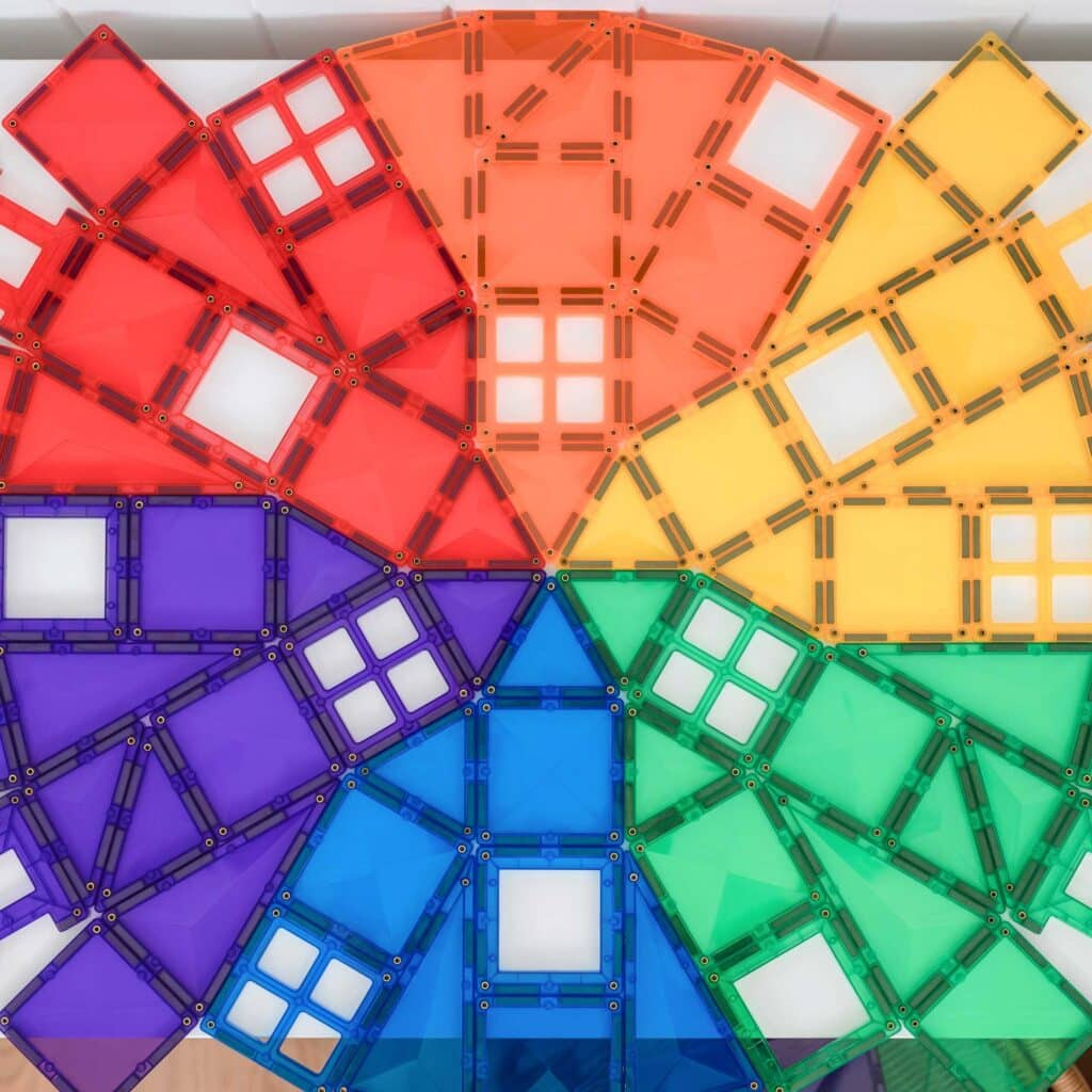 Connetix - Rainbow Magnetic Tiles 102 Pc