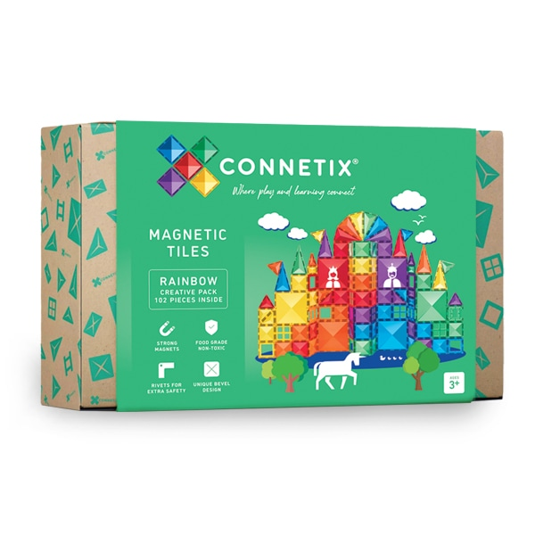 Connetix - Rainbow Magnetic Tiles 102 Pc
