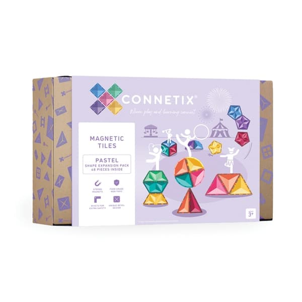 Connetix Pastel Shape Expansion Pack - 48 Pieces - Box