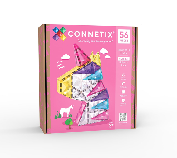 Connetix - Glitter Unicorn Pack 56 Pc