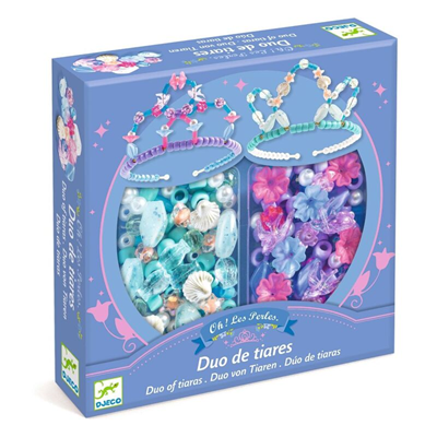 Djeco - Duo of Tiaras Blue and Purple Bead Kit