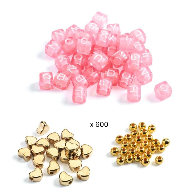 1000 Djeco Gold Alphabet Beads