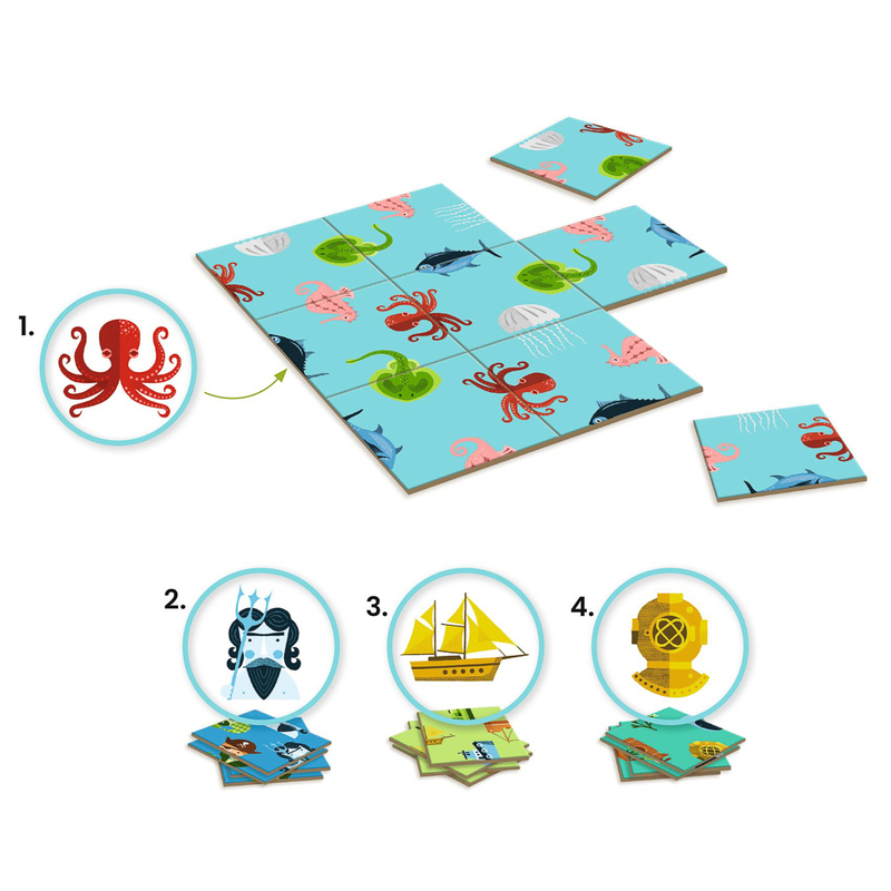 Djeco - Impossible Ocean 4 Puzzles