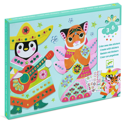 Djeco - Rhinestones and Collage Sticker Set