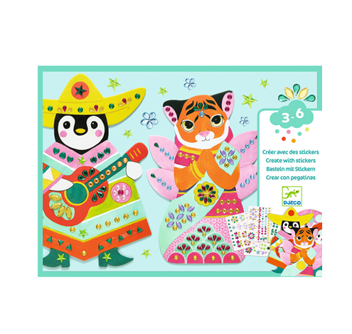 Djeco - Rhinestones and Collage Sticker Set
