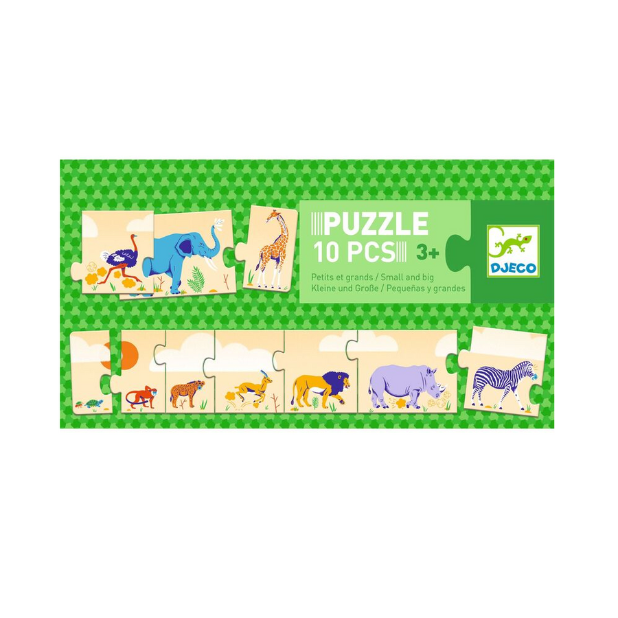 Djeco - Small and Big 10 Pc Puzzle