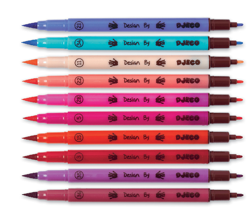 Djeco - 10 Art Felt Brushes Sweet