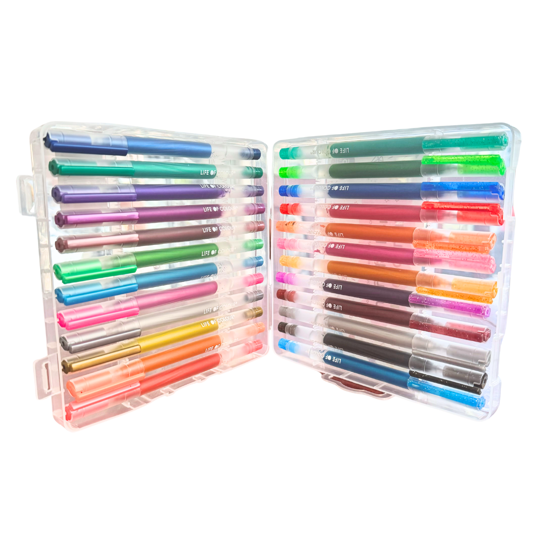 Life of Colour - Juicy Gel Pens - Set of 24 - Metallic and Glitter