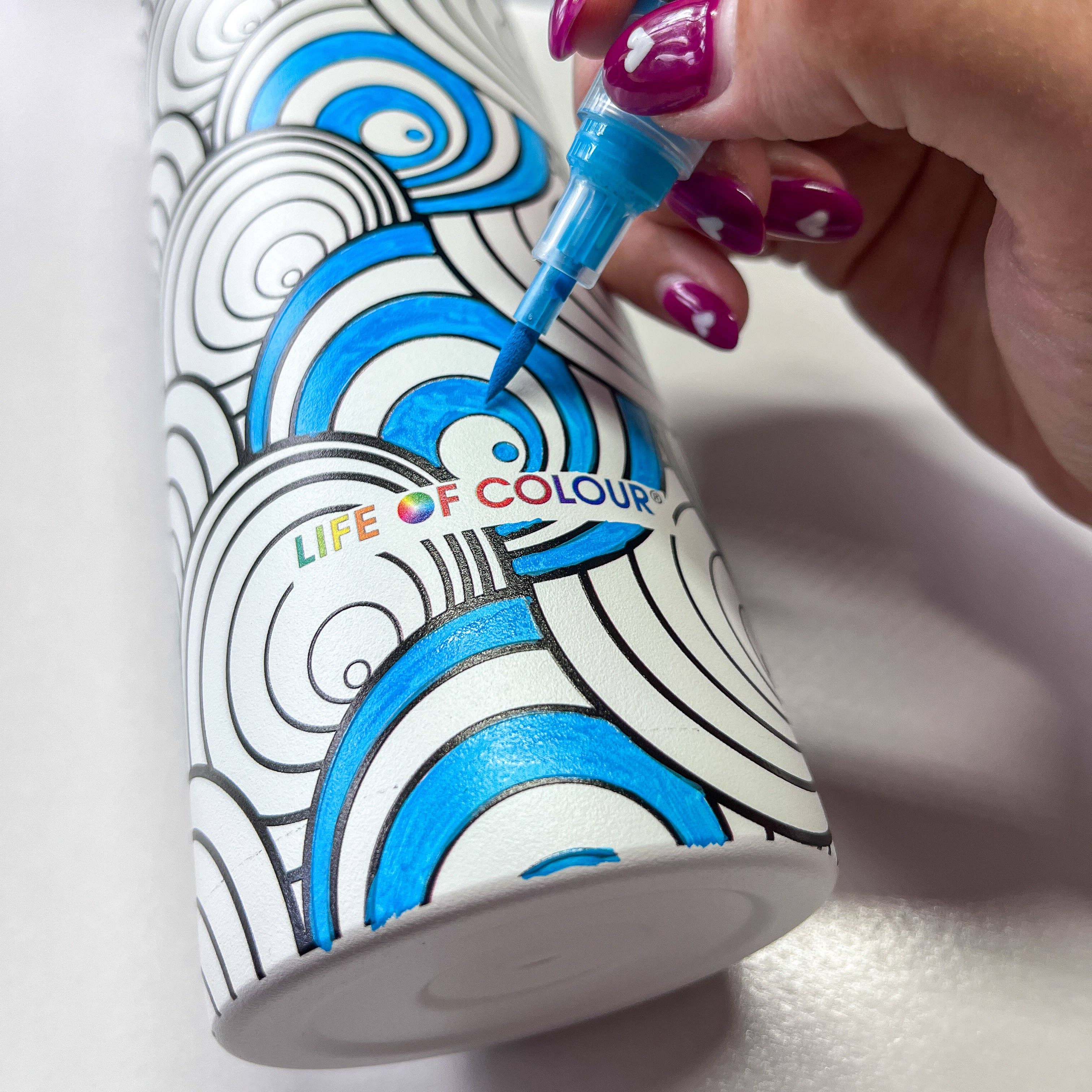 Life of Colour - Permanent Paint Pens Brush Tip - Set of 12 Classic Colours