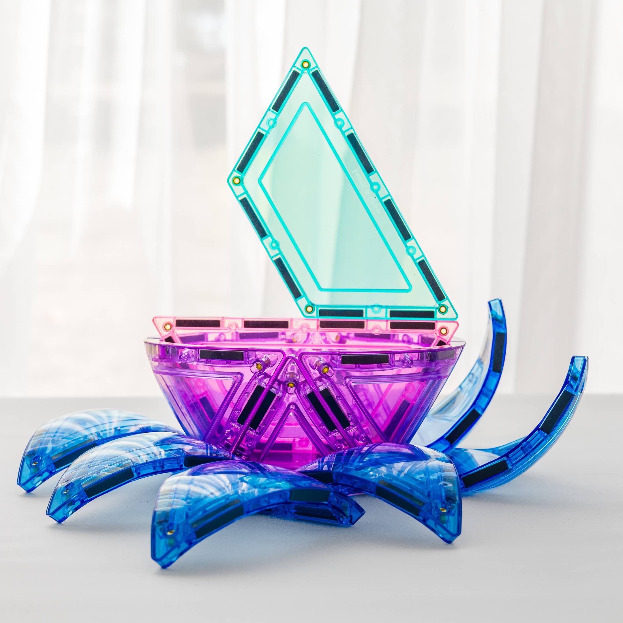 Learn & Grow Magnetic Tiles - Pastel Dome Pack 22 pc