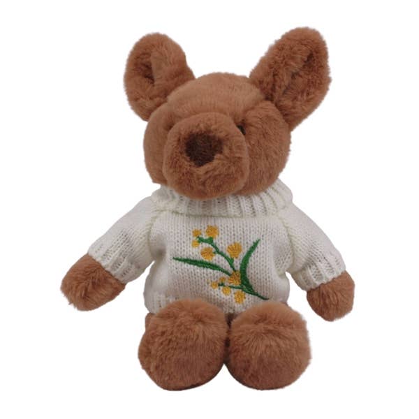 Petite Vous Jojo the Kangaroo Soft Toy (Wattle)