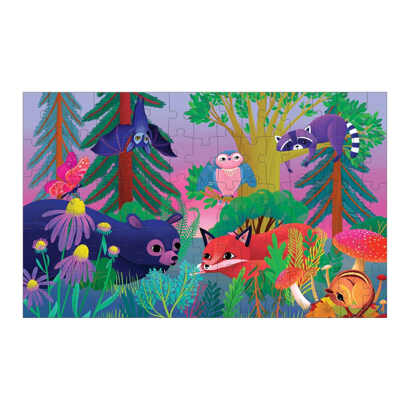 Mudpuppy - Forest Day and Night Lenticular 75 Piece Puzzle