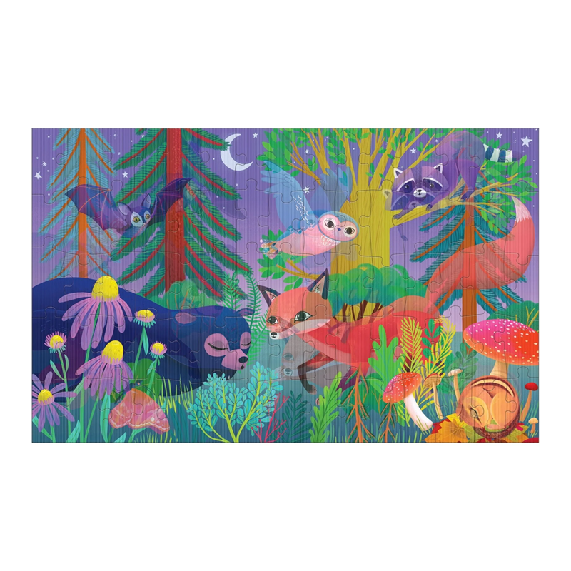 Mudpuppy - Forest Day and Night Lenticular 75 Piece Puzzle
