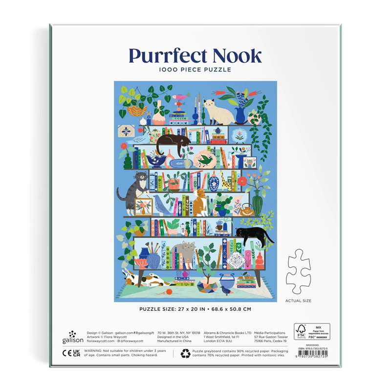 Galison - Purrfect Nook 1000 Pc Puzzle