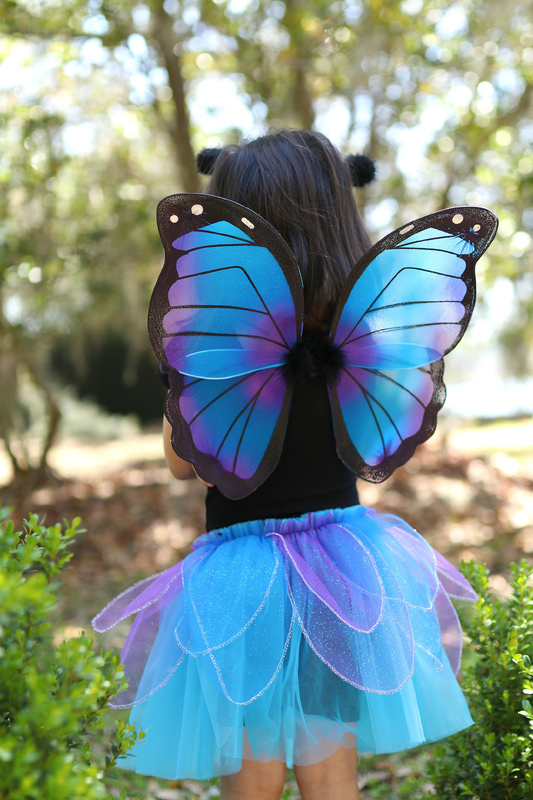 Great Pretenders - Midnight Butterfly Tutu with Wings and Headband - Size 4-6
