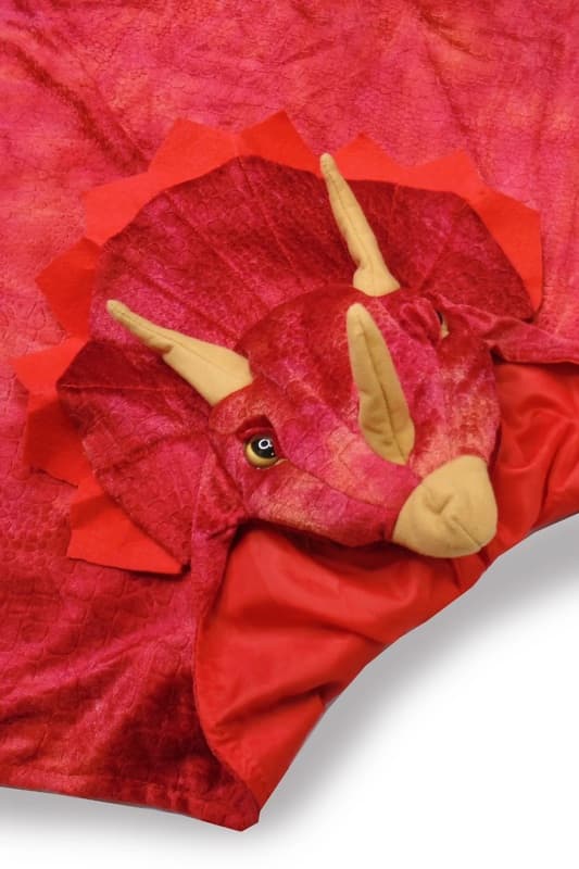 Great Pretenders Red Triceratops Hooded Cape
