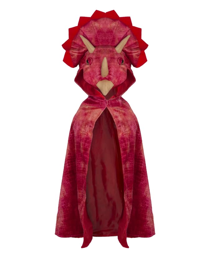 Great Pretenders Red Triceratops Hooded Cape