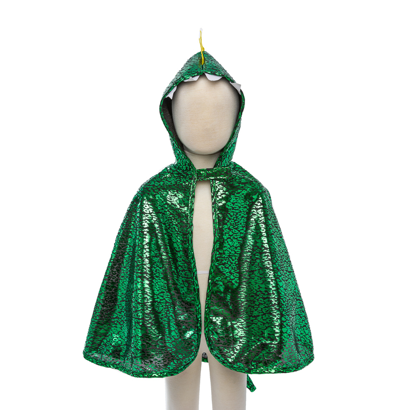 Great Pretenders - Metallic Green Dragon Cape - Size 2-3