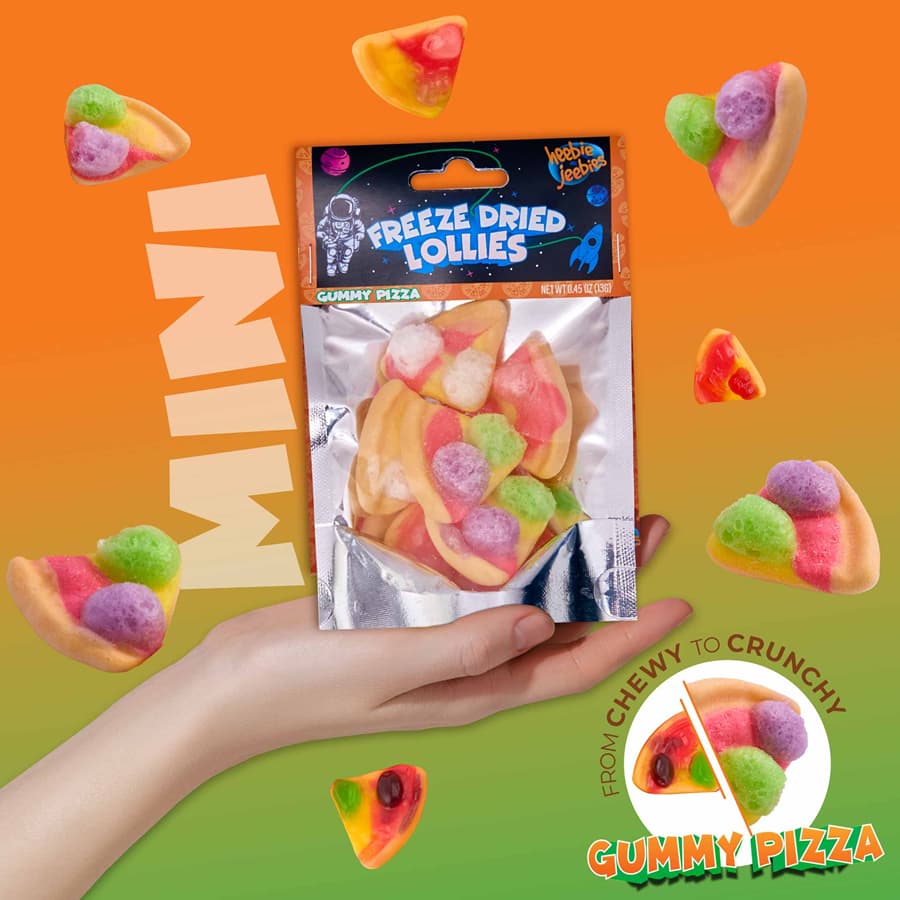 Heebie Jeebies Mini Freeze-Dried Lollies Gummy Pizza