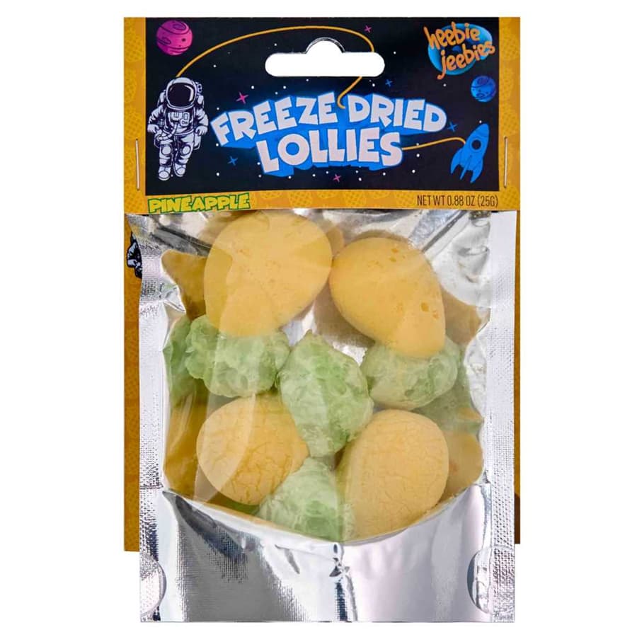 Heebie Jeebies Freeze Dried Lollies - Mini Pack of Pineapples
