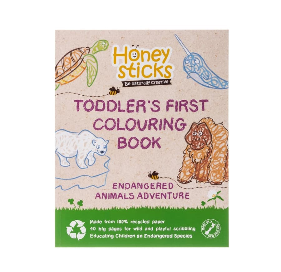 Honeysticks - Toddler's First Colouring Book - Endangered Animals