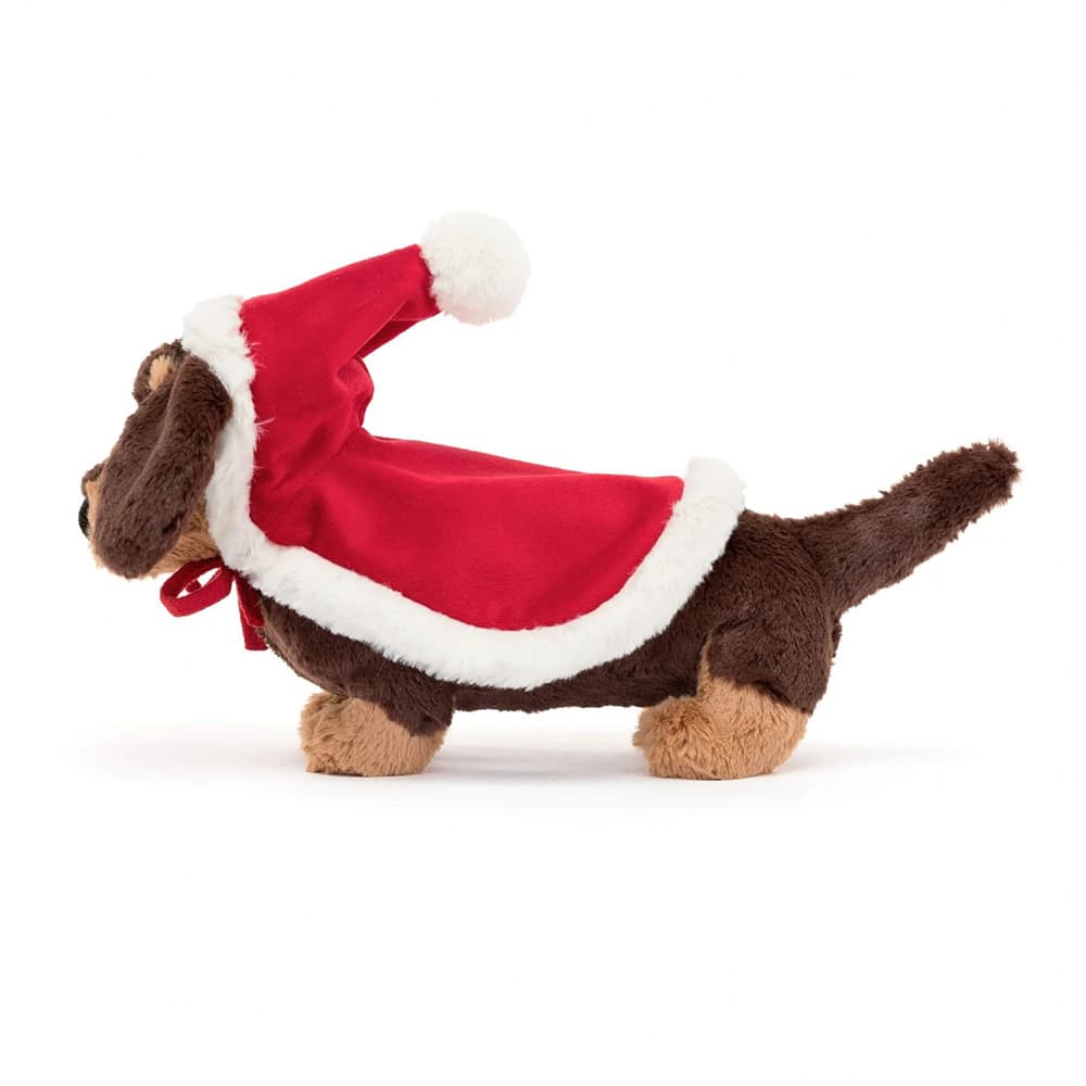 Jellycat Winter Warmer Otto Sausage Dog Christmas - side