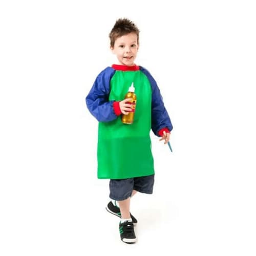 Junior Artist Smock Green & Blue Size 5-8