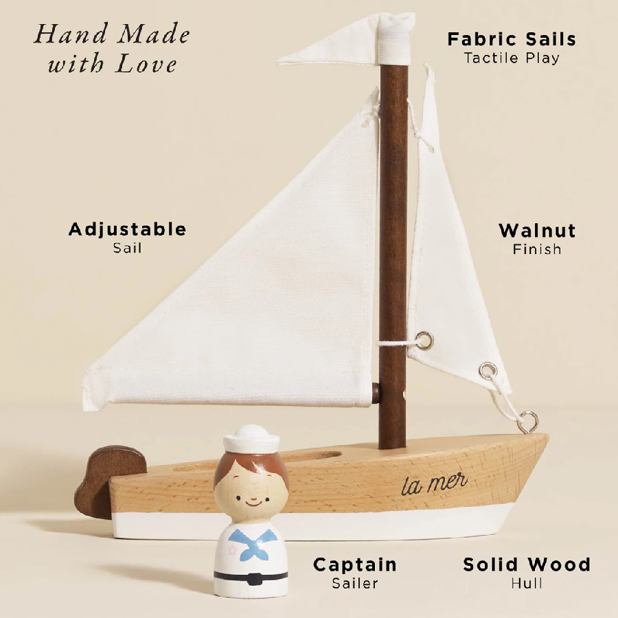 Le Toy Van - Wooden Sailing Boat & Captain