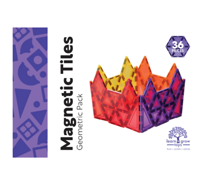 Learn and Grow - Magnetic Tiles Geometry Pack 36 Pc