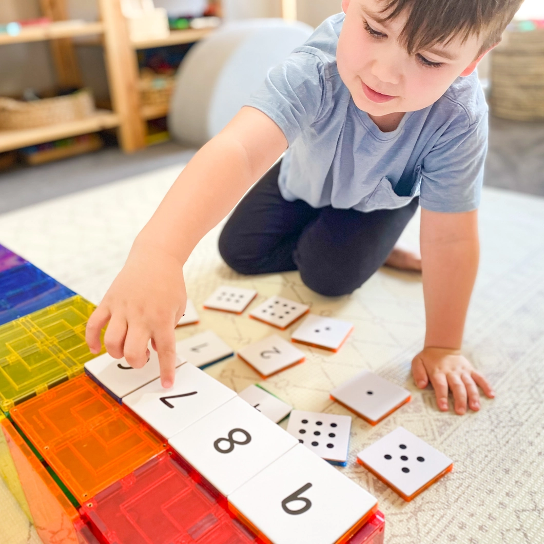 Learn and Grow - Magnetic Tile Toppers - Numeracy Pack 40 Pc