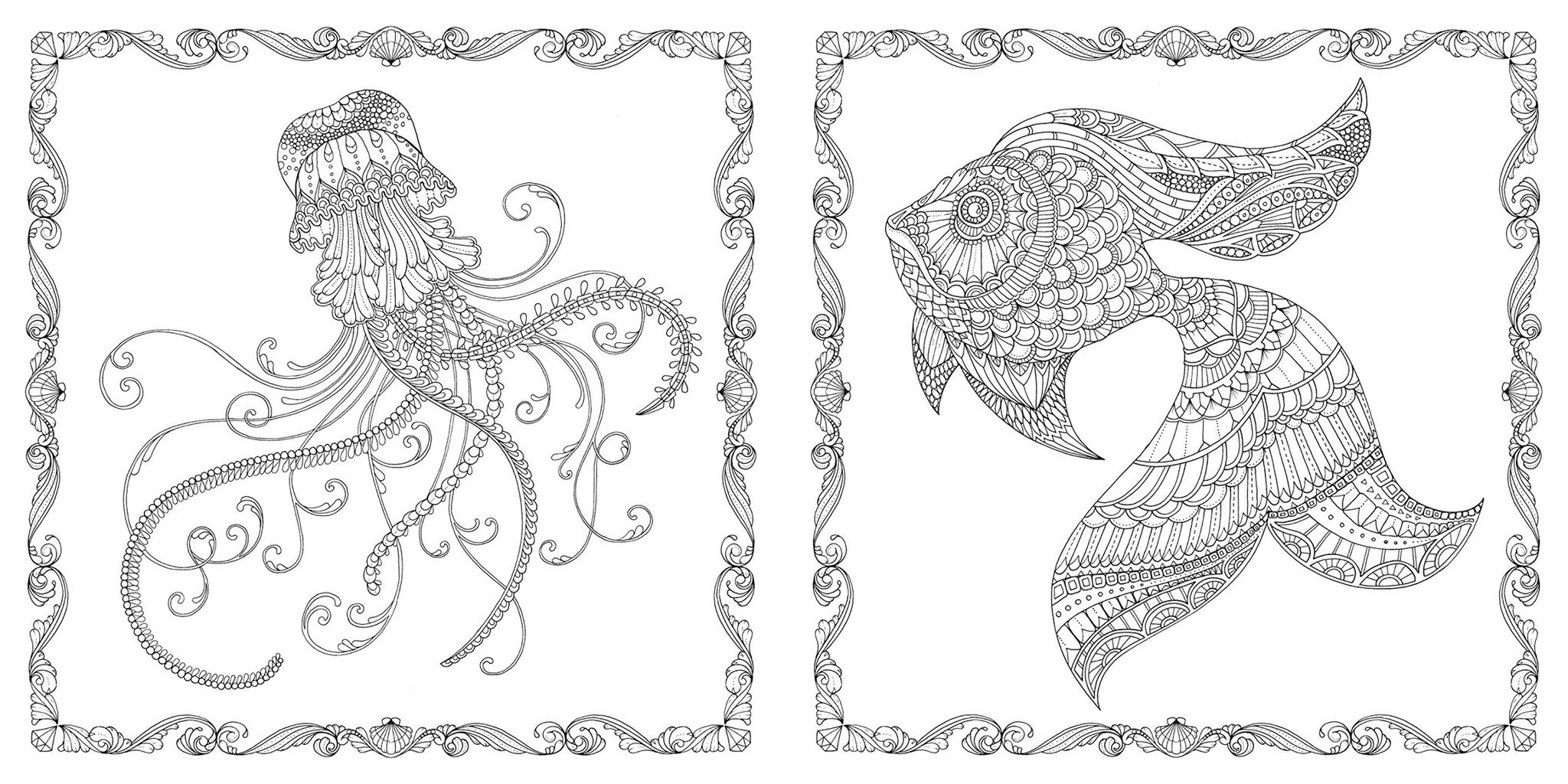 Lost Ocean: An Inky Adventure & Colouring Book