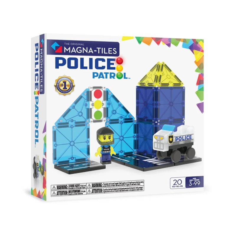 Magna-Tiles - Police Patrol - 20 Piece
