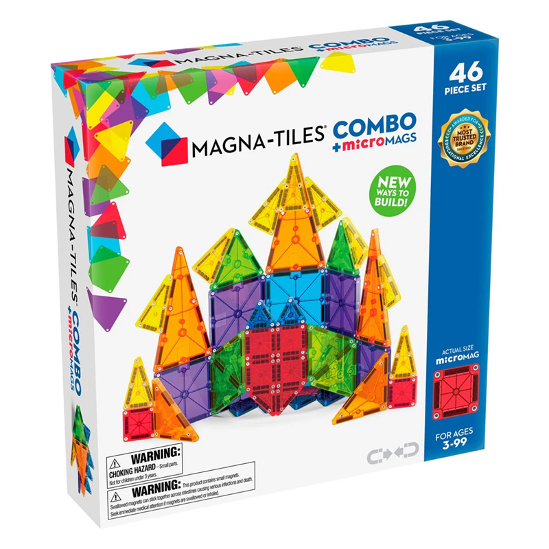 Magna-Tiles - Combo + microMAGS - 46 Piece Set