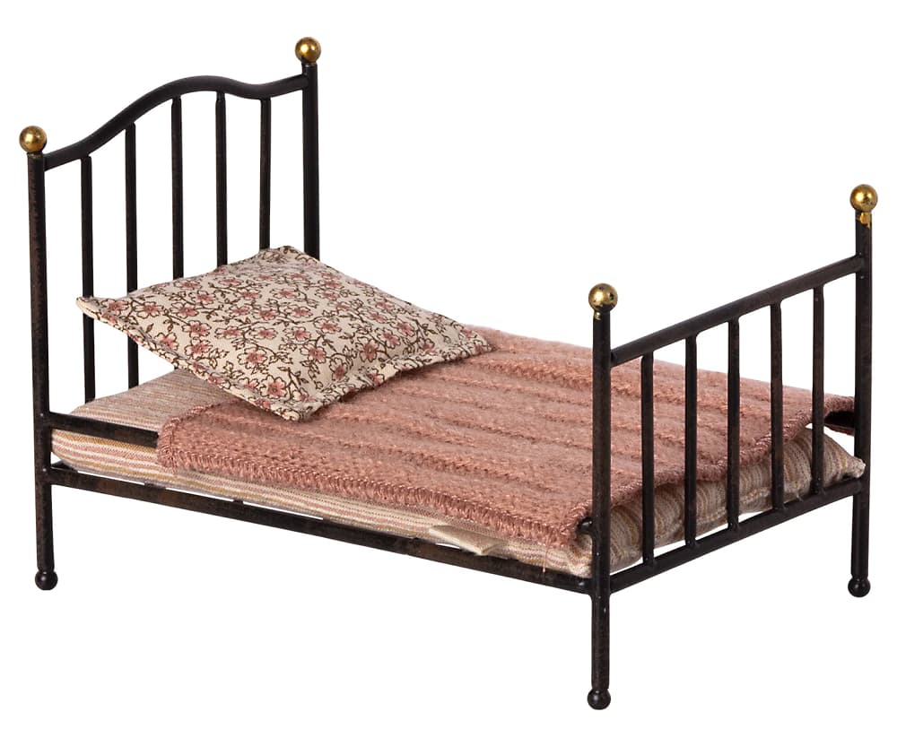 Maileg - Mouse Vintage Bed Anthracite